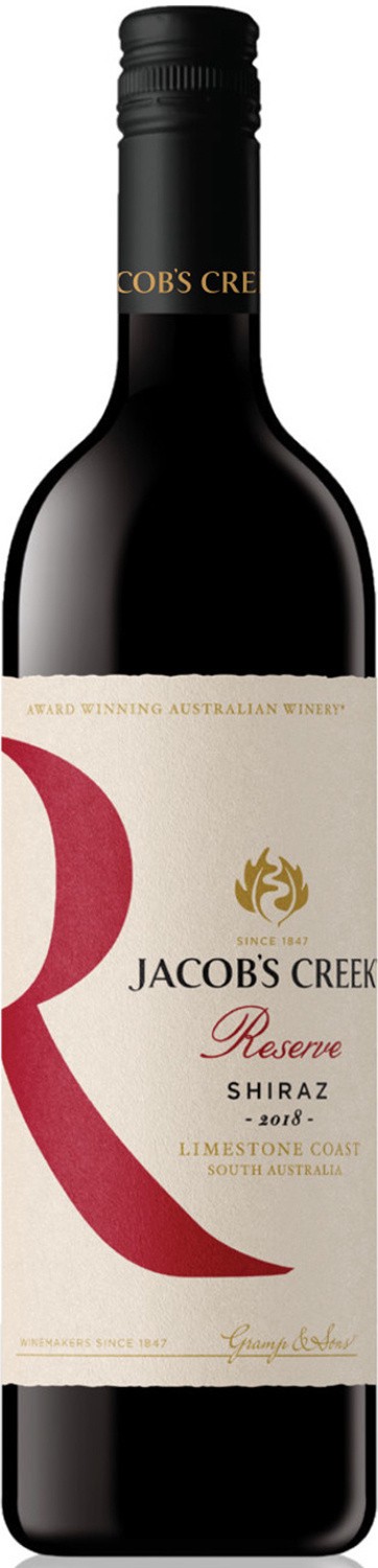 slide 1 of 6, Jacob's Creek Reserve Shiraz Red Wine 2017 750mL, 14.5% ABV, 750 ml