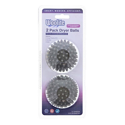 slide 1 of 1, Woolite Gray Reusable Dryer Balls, 2.5 in., 2 ct