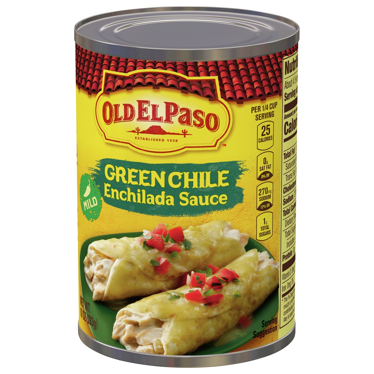 slide 7 of 9, Old El Paso Mild Green Chile Enchilada Sauce, Meal Prep, 10 oz, 10 oz
