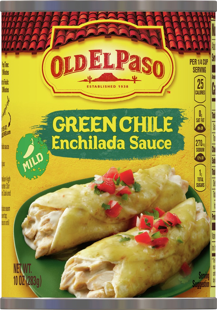 slide 4 of 9, Old El Paso Mild Green Chile Enchilada Sauce, Meal Prep, 10 oz, 10 oz