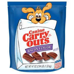 Canine Carry Outs Bacon Flavor Dog Treats, 47 oz Bag
