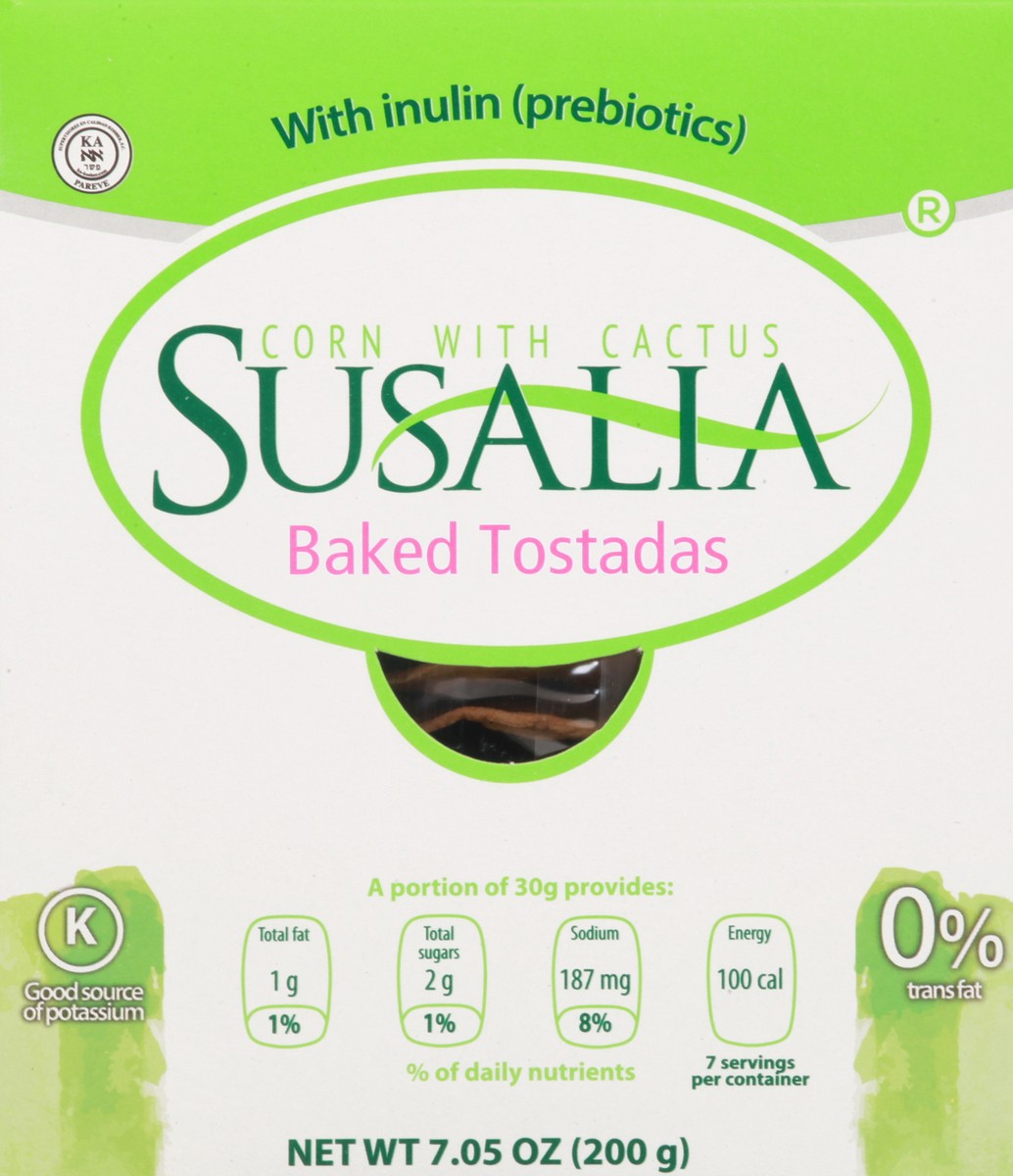 slide 9 of 9, Susalia Baked Corn with Cactus Tostadas 7.5 oz, 7.05 oz