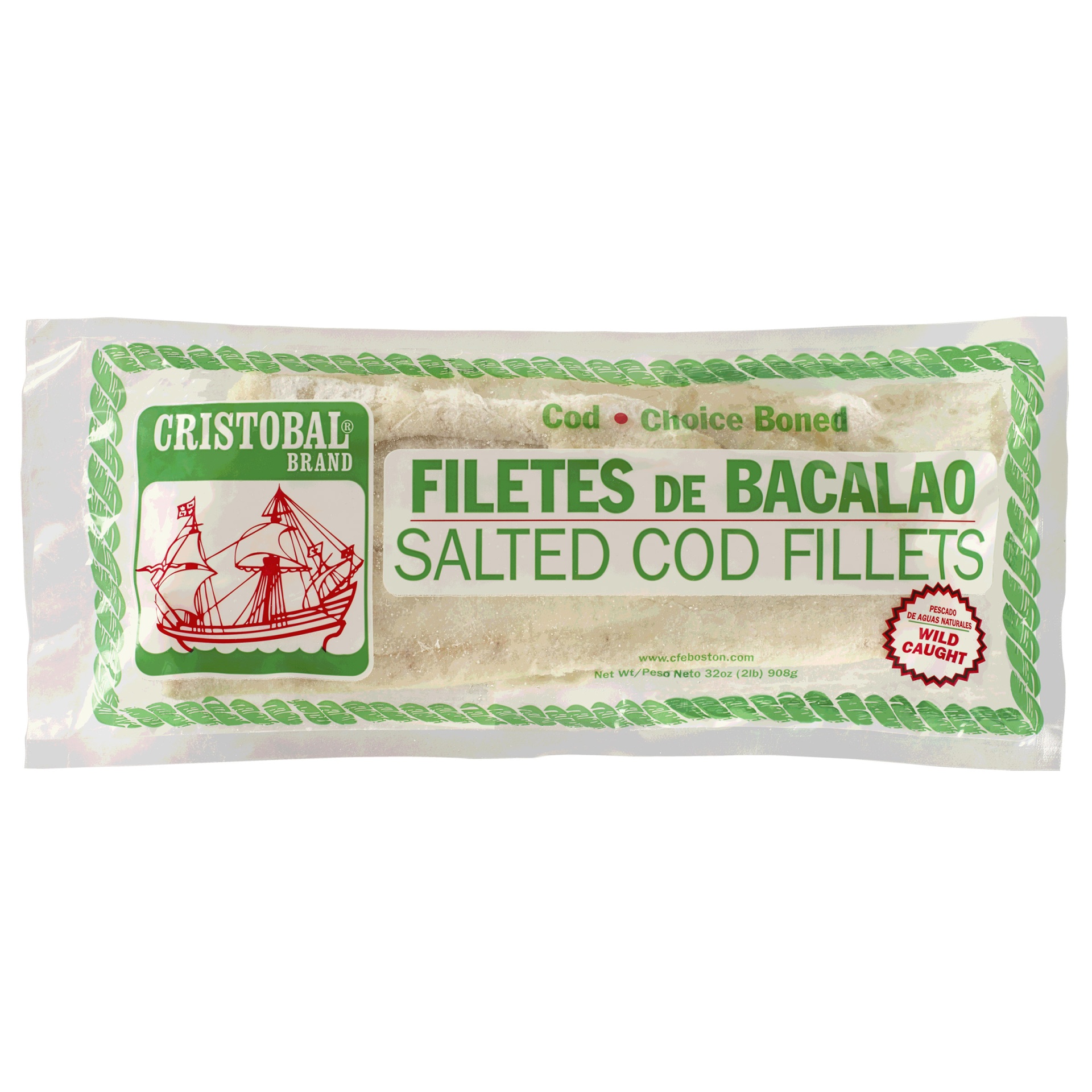 slide 1 of 2, Cristobal Salted Cod Filet, 32 oz