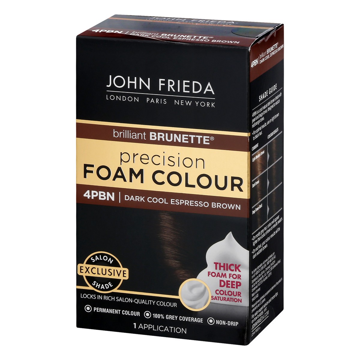 slide 6 of 9, John Frieda Brown Permanent Precision Hair Color Foam Hair Color Kit, Brown Hair Dye, 5NBG Medium Chestnut Brown Hair Color, 1 Application, 1 ct