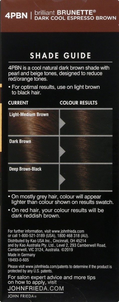 slide 5 of 9, John Frieda Brown Permanent Precision Hair Color Foam Hair Color Kit, Brown Hair Dye, 5NBG Medium Chestnut Brown Hair Color, 1 Application, 1 ct