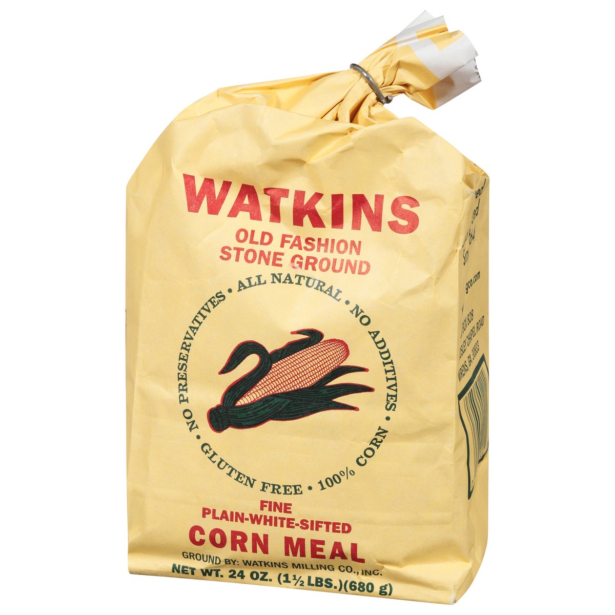 slide 3 of 9, Watkins Plain-White-Sifted Fine Old Fashion Stone Ground Corn Meal 24 oz, 24 oz