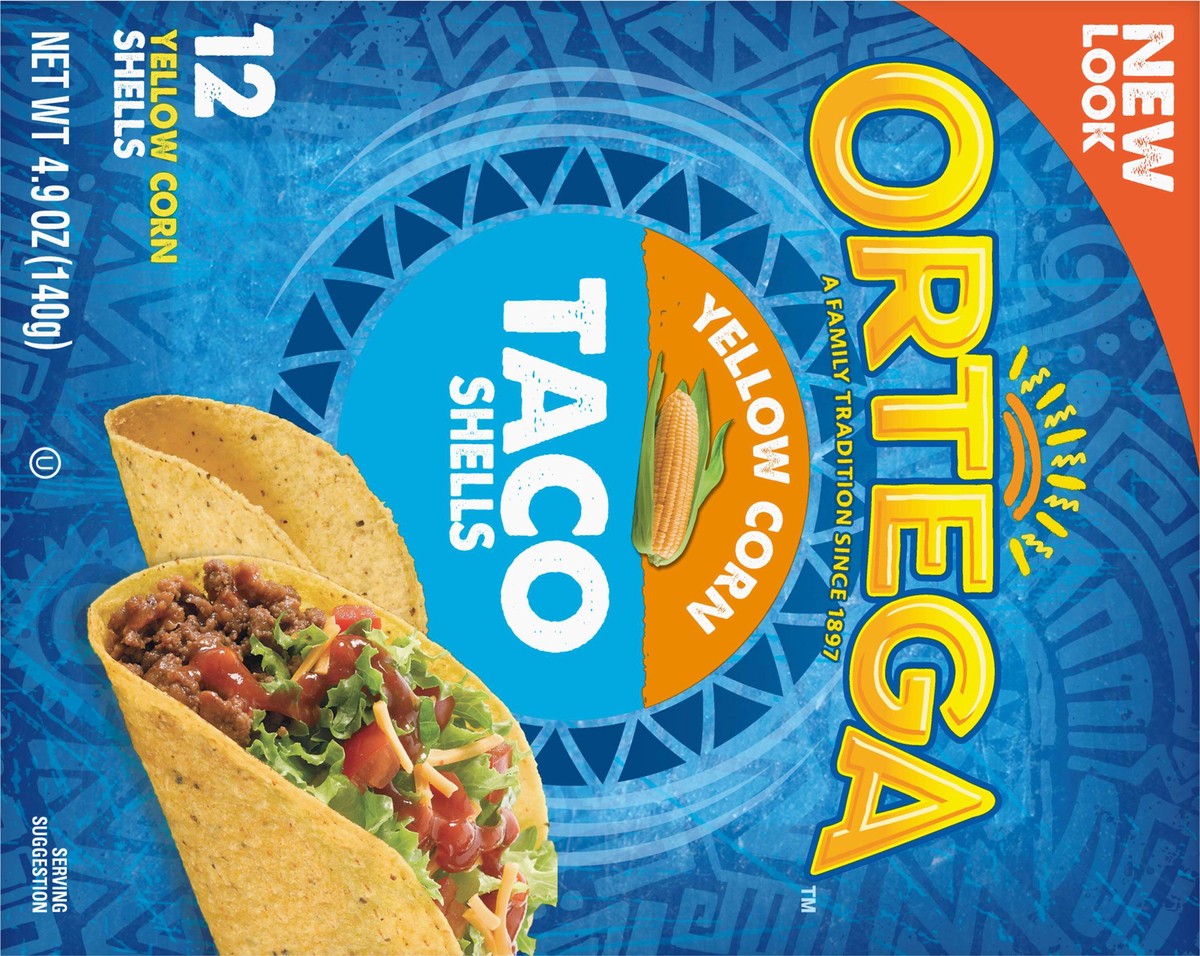 slide 9 of 9, Ortega Yellow Corn Taco Shells, Gluten-Free, 12 Count, 4.9 oz, 12 ct