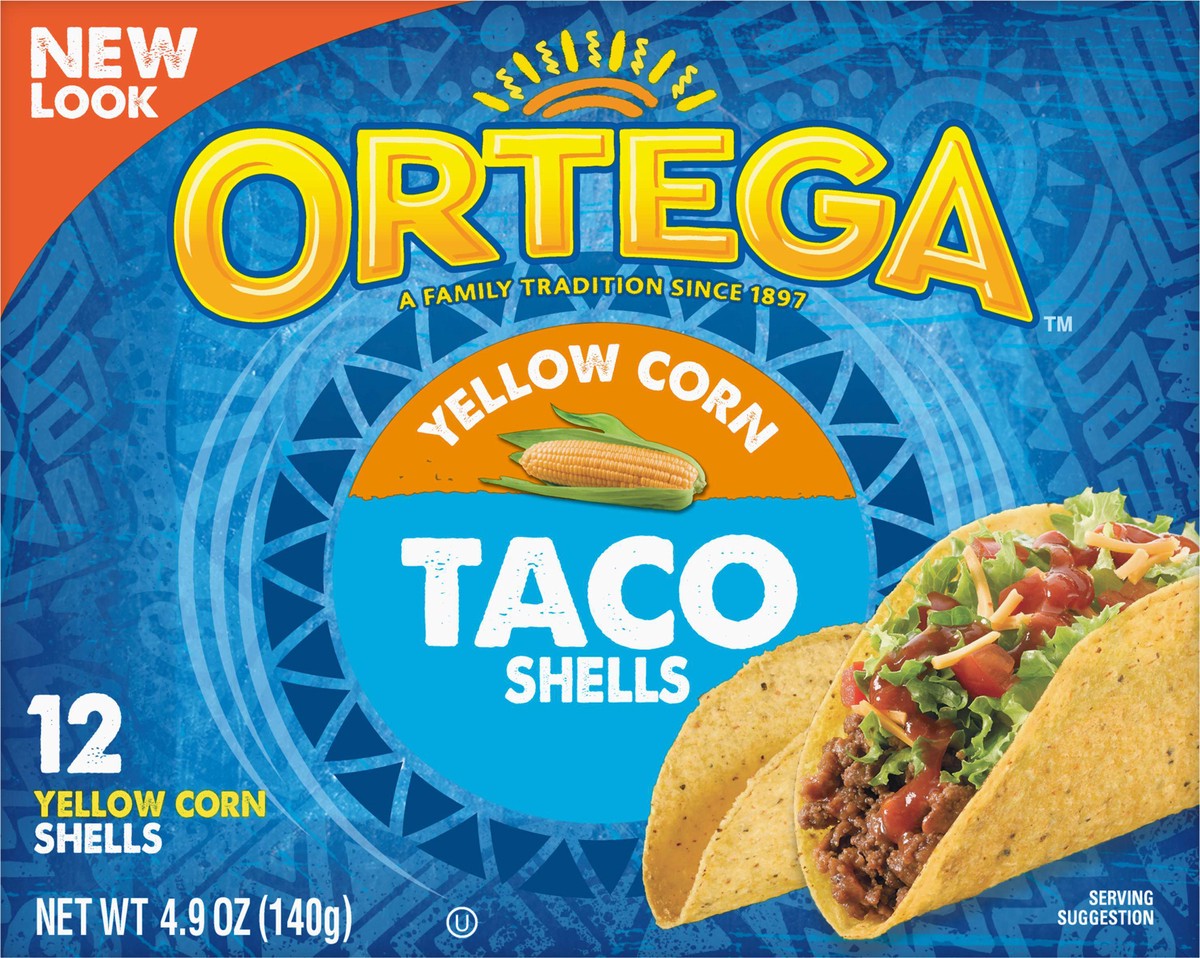 slide 5 of 9, Ortega Yellow Corn Taco Shells, Gluten-Free, 12 Count, 4.9 oz, 12 ct