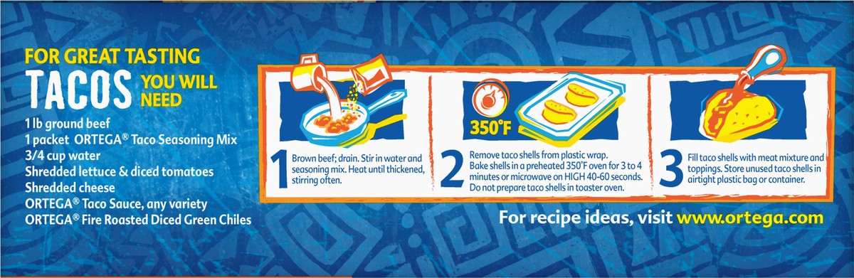 slide 7 of 9, Ortega Yellow Corn Taco Shells, Gluten-Free, 12 Count, 4.9 oz, 12 ct