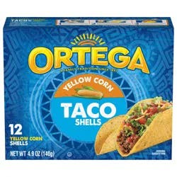 Ortega Yellow Corn Taco Shells, Gluten-Free, 12 Count, 4.9 oz