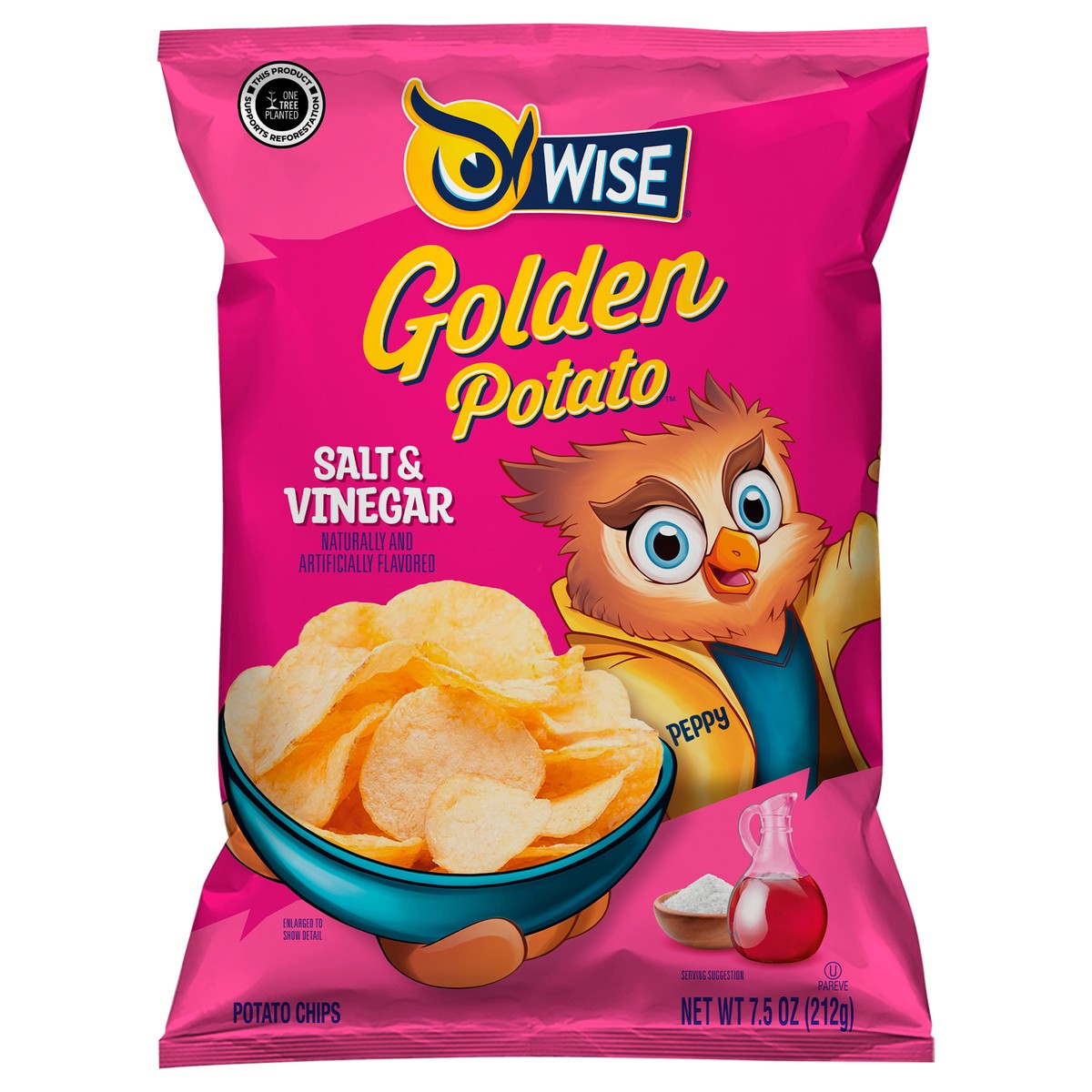 slide 1 of 13, Wise Salt & Vinegar Potato Chips 7.5 oz, 7.5 oz