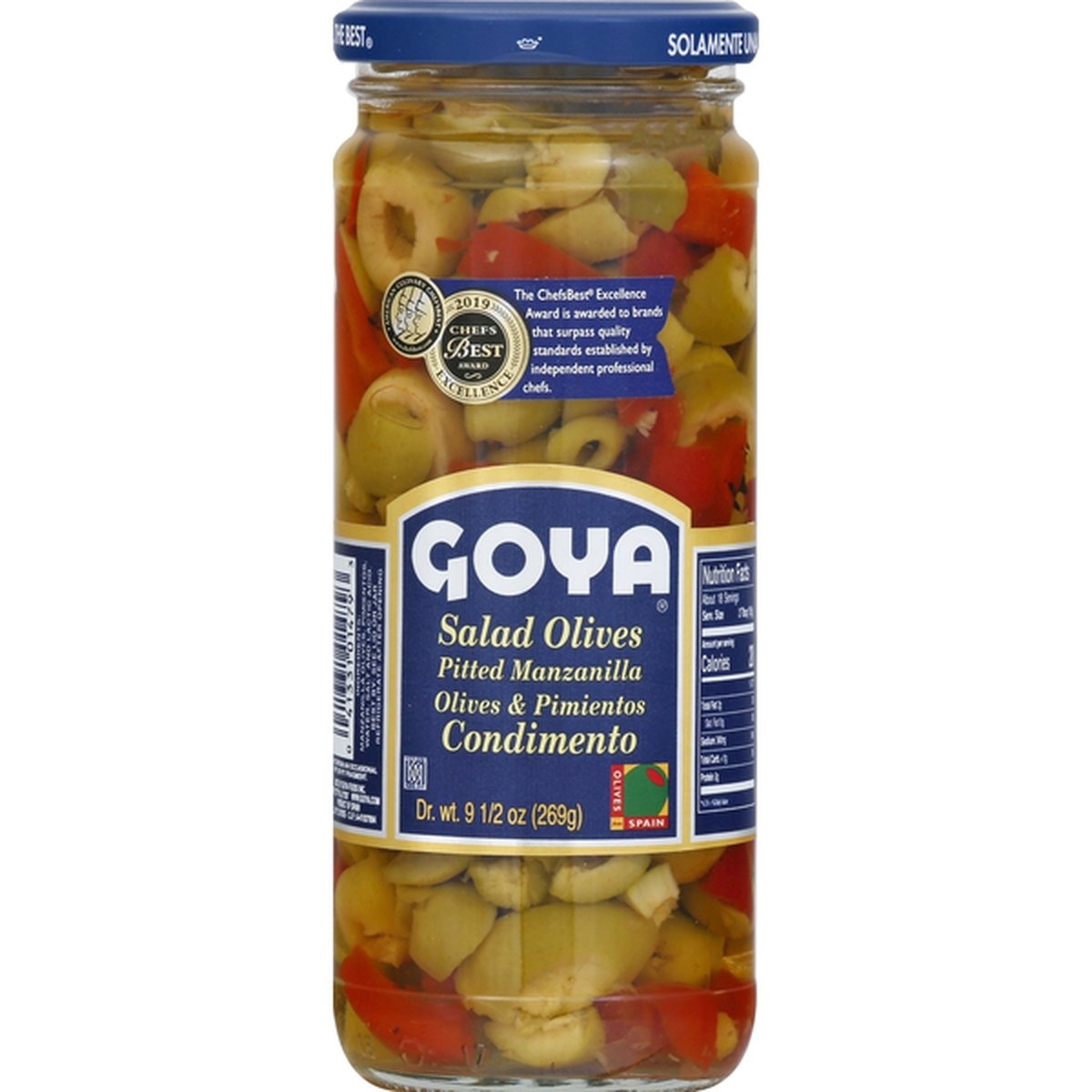 slide 1 of 1, Goya Salad Olives, 1 ct