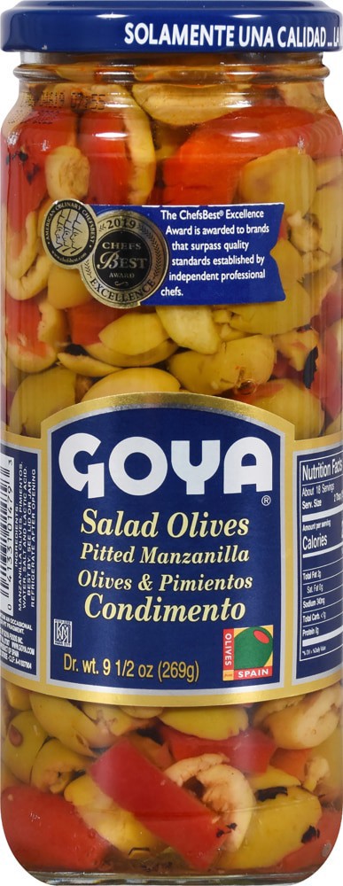 slide 1 of 6, Goya Salad Olives, 1 ct