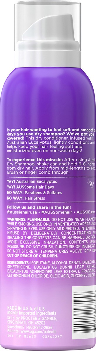 slide 3 of 3, Aussie Smooth Vibes Dry Conditioner with Australian Eucalyptus, 4.9 fl oz, 4.9 oz