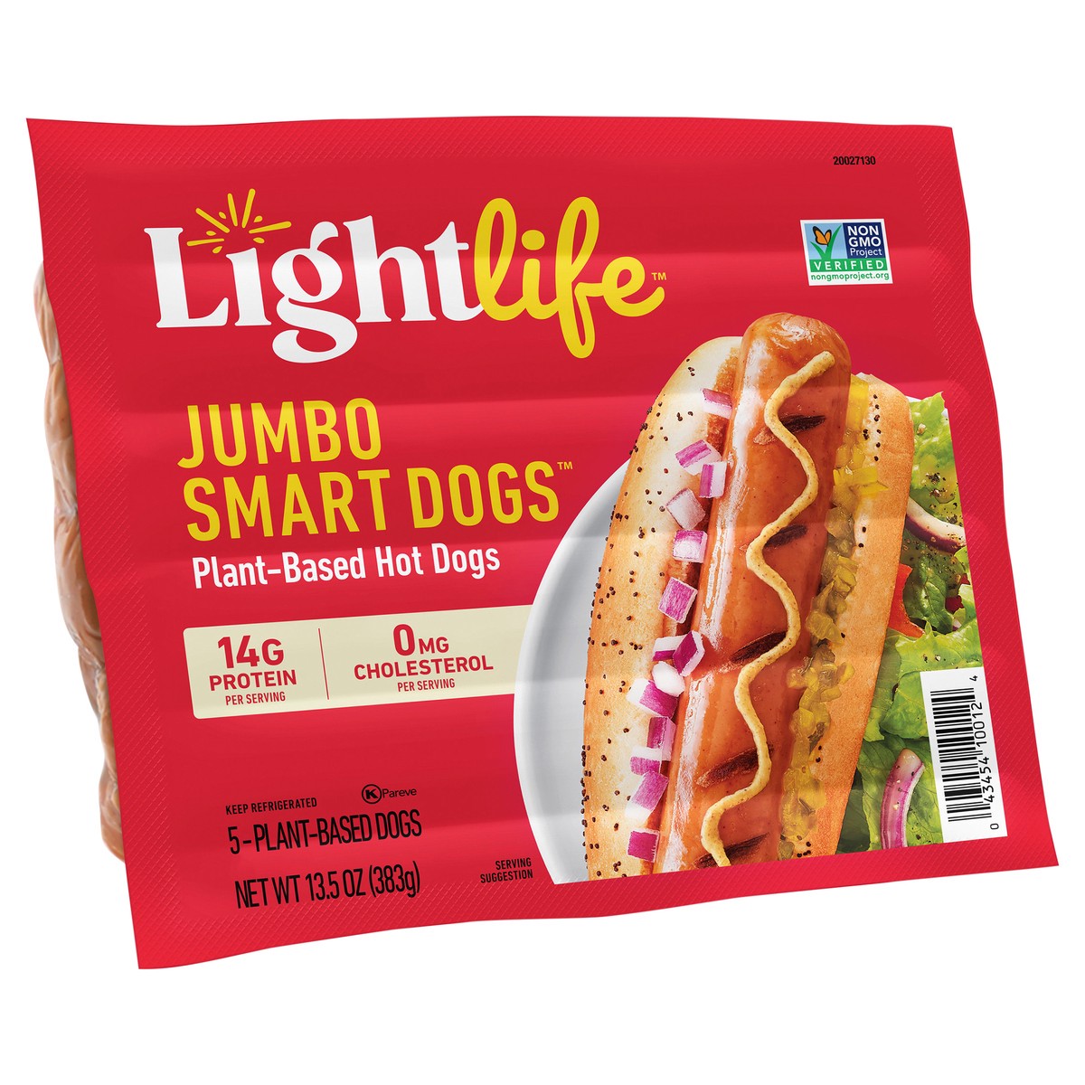 slide 3 of 5, Lightlife Smart Dogs Plant-Based Vegan Jumbo Hot Dogs, 383 g