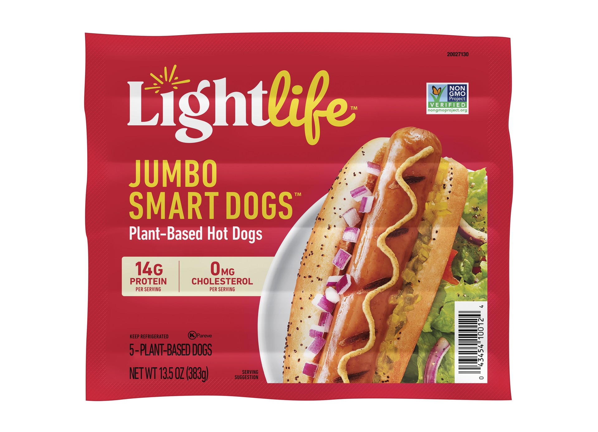 slide 1 of 5, Lightlife Smart Dogs Plant-Based Vegan Jumbo Hot Dogs, 383 g