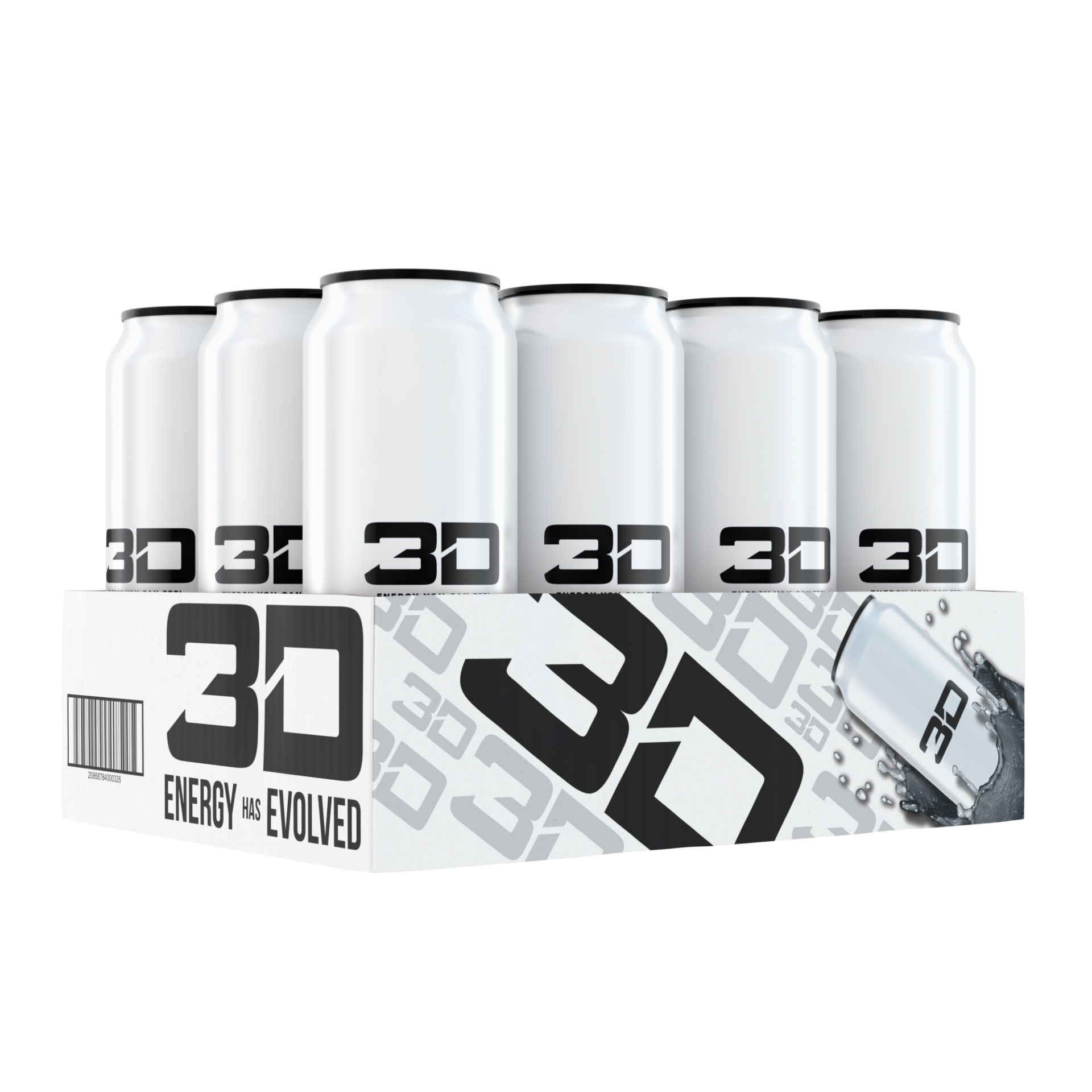 slide 1 of 1, 3D Energy Drink - White - 12 ct, 12 ct