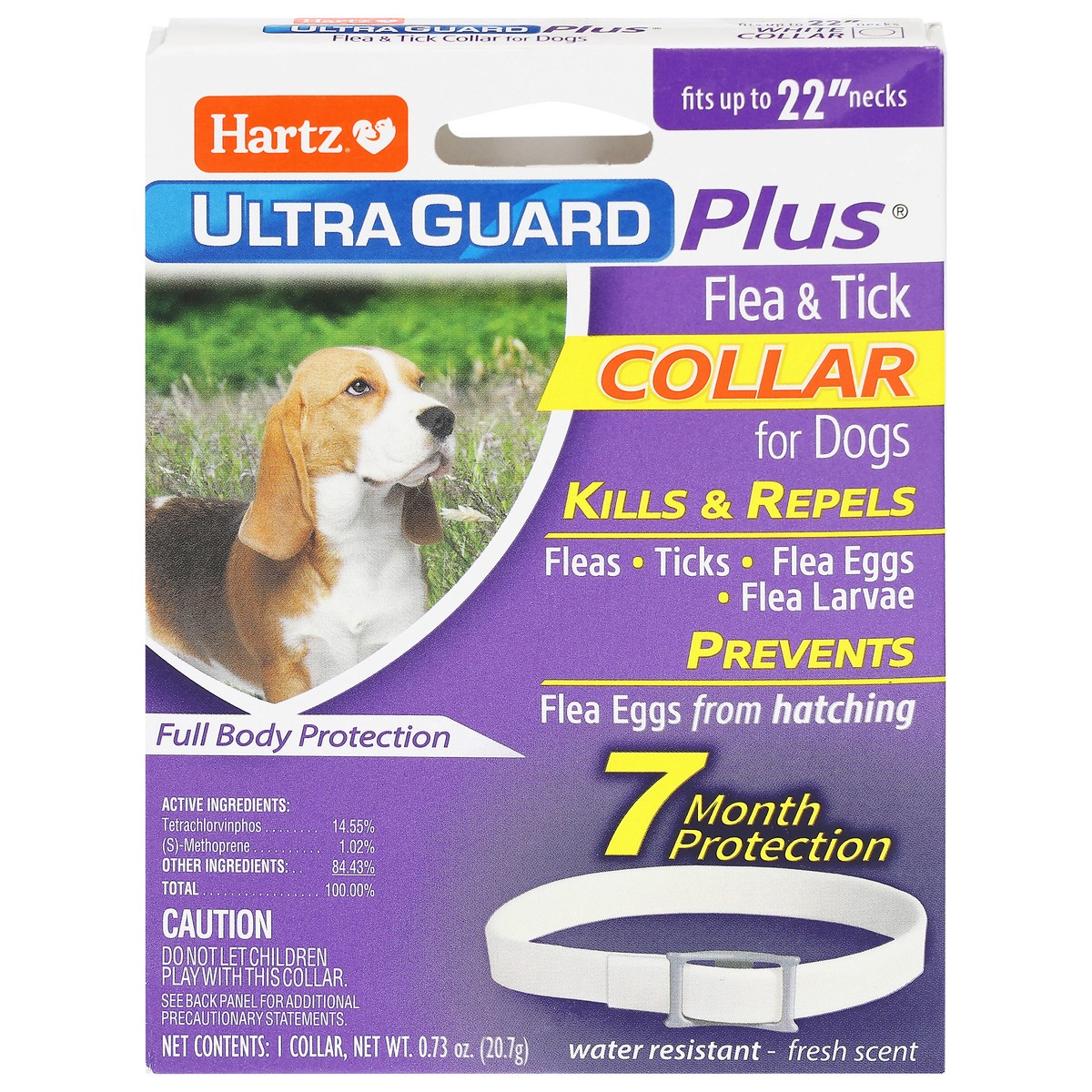 slide 1 of 5, Hartz Ultra Guard Plus White Flea & Tick Fresh Scent Collar for Dogs 1 Each, 1 ct