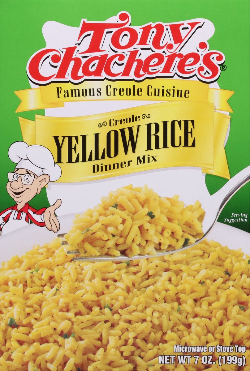 slide 6 of 14, Tony Chachere's Creole Yellow Rice Dinner Mix 7 oz, 7 oz