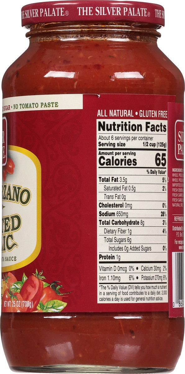 slide 4 of 9, The Silver Palate San Marzano Blend Whole Tomato Roasted Garlic Pasta Sauce 1 25 oz, 25 oz