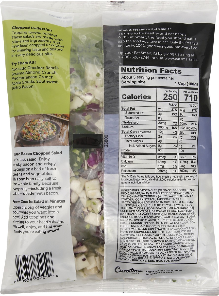 slide 5 of 9, Eat Smart Bistro Bacon Vegetable Salad Kit 10 oz, 10 oz