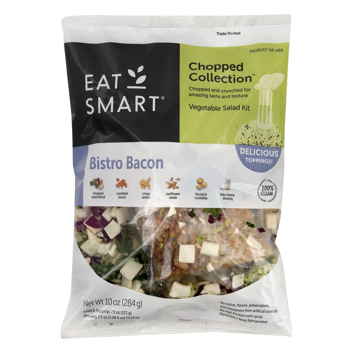 slide 7 of 9, Eat Smart Bistro Bacon Vegetable Salad Kit 10 oz, 10 oz