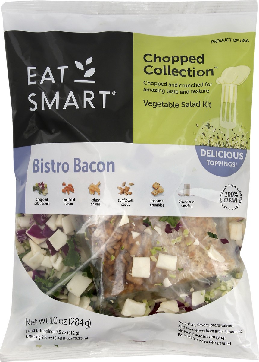 slide 7 of 8, Eat Smart Chopped & Crumbled Bistro Bacon Salad Kit, 10 oz