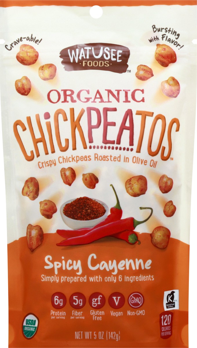 slide 7 of 10, Watusee Foods Organic Spicy Cayenne Chickpeatos 5 oz, 5 oz