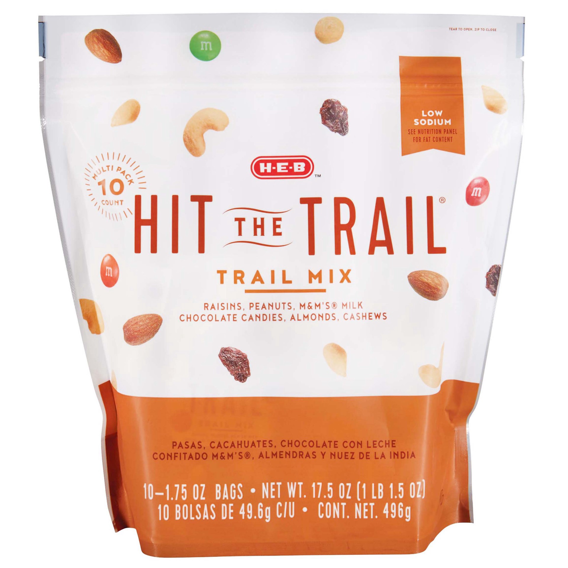 slide 1 of 1, H-E-B Hit The Trail Trail Mix&nbsp;Multipack, 10 ct