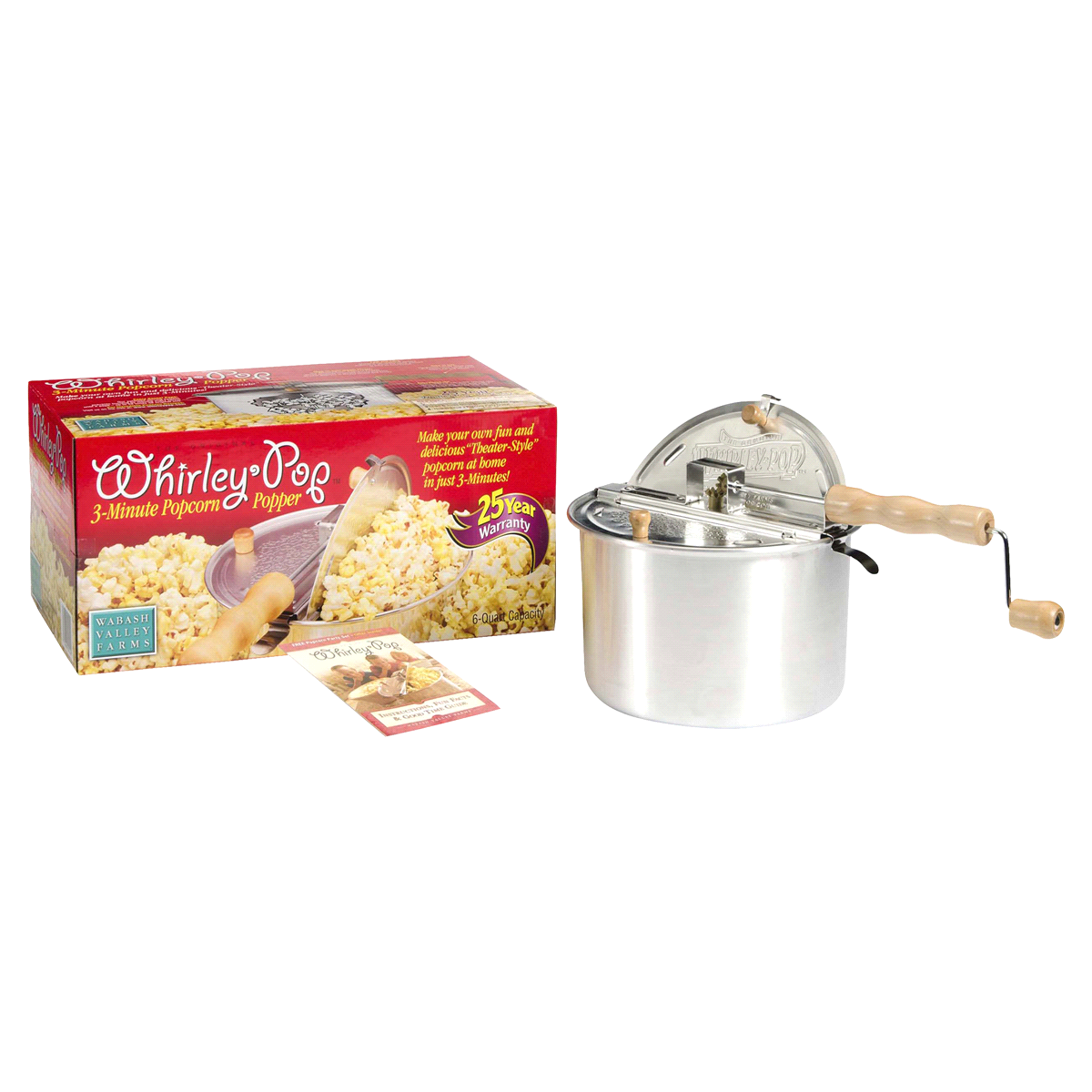 slide 3 of 9, Wabash Valley Farms Whirley Pop Stovetop Popcorn Popper, 1 ct