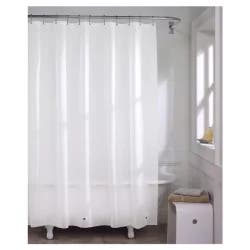 Zenna Home Medium Weight Vinyl Shower Curtain Liner, 70 in x 71 in, White