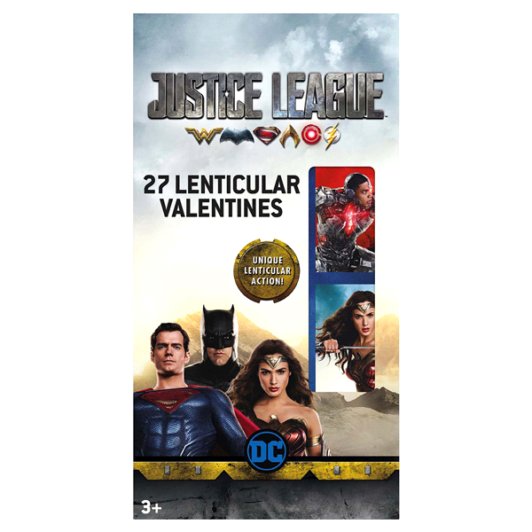 slide 1 of 1, Paper Magic Dc Justice League Lenticular Valentines, 27 ct