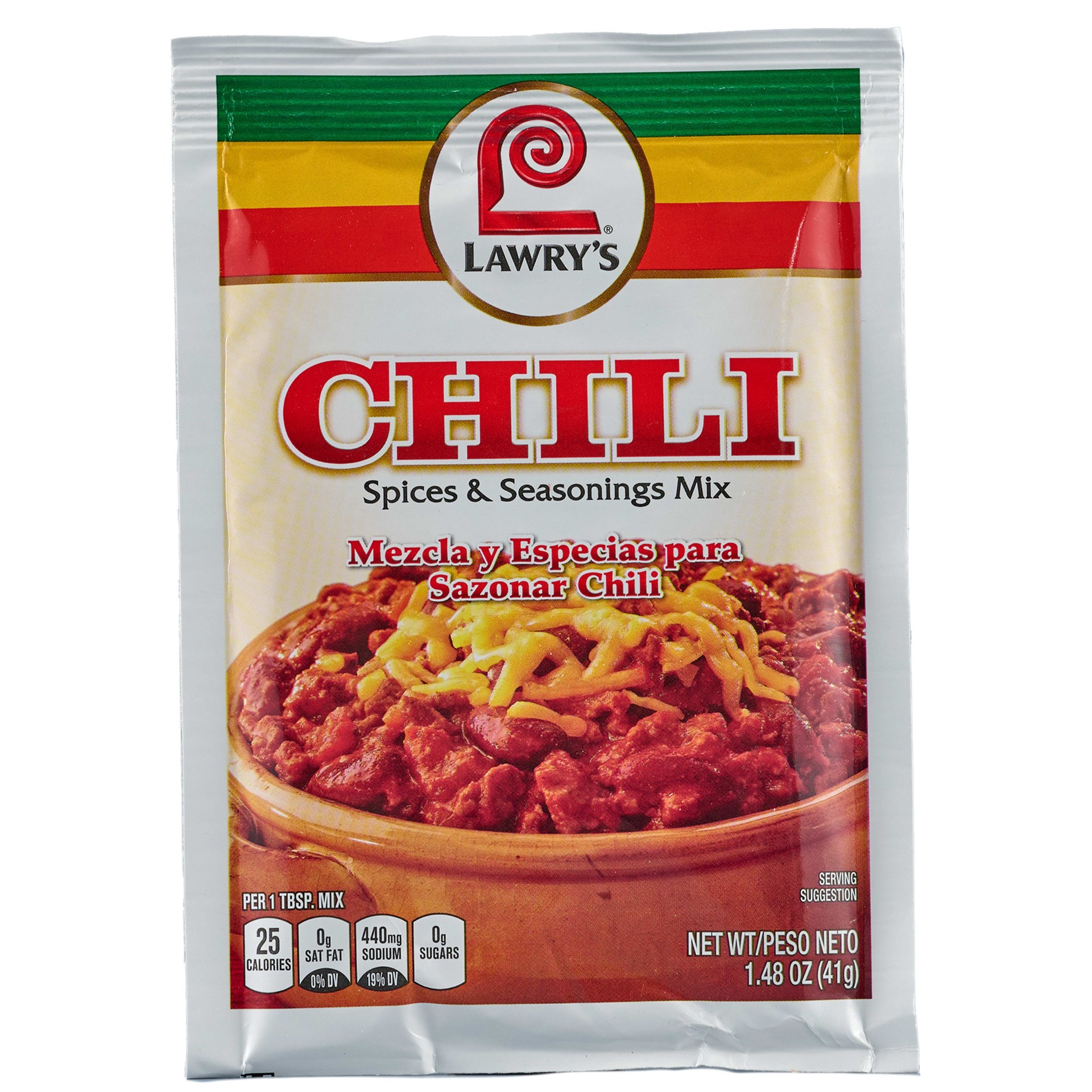 slide 1 of 5, Lawry's Chili Spices & Seasonings Mix, 1.48 oz, 1.48 oz