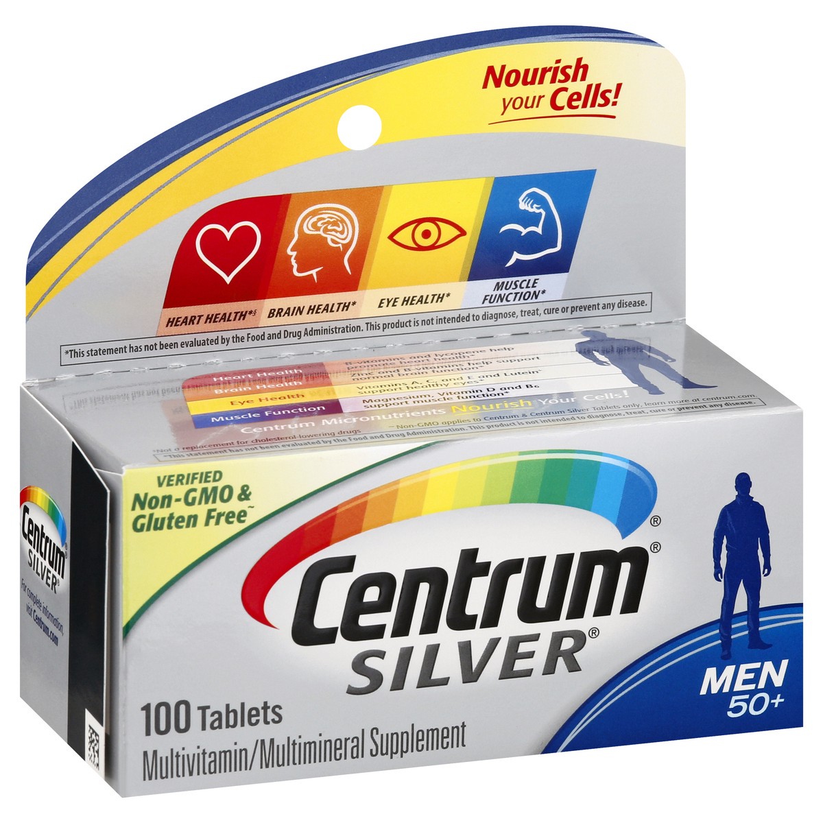 slide 4 of 9, Centrum Silver Men's Multivitamin Dietary Supplement Tablets, 100 ct