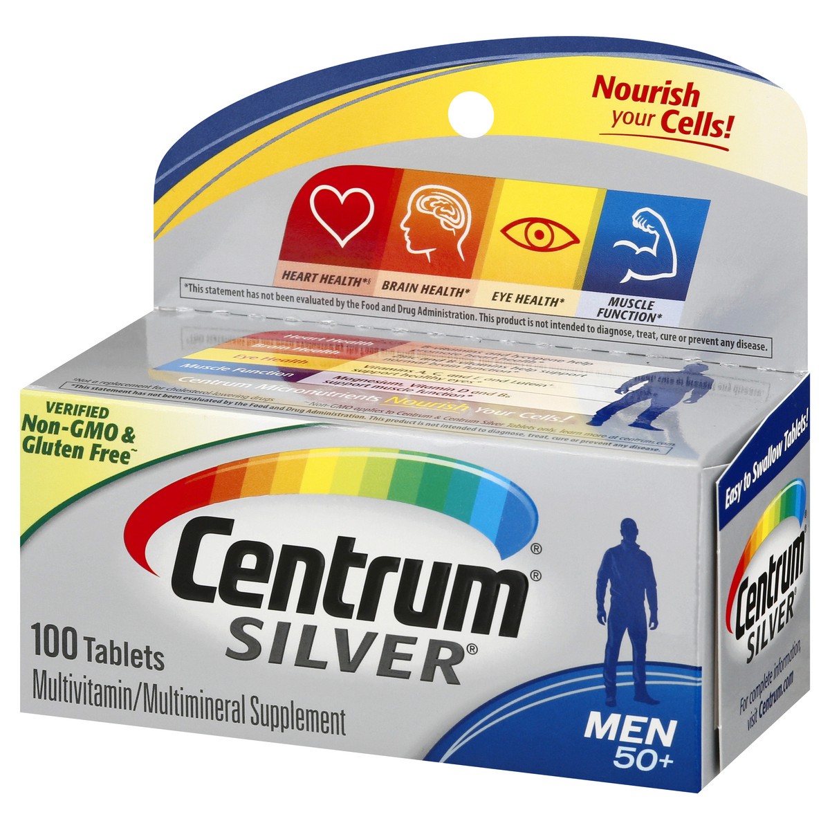 slide 2 of 9, Centrum Silver Men's Multivitamin Dietary Supplement Tablets, 100 ct