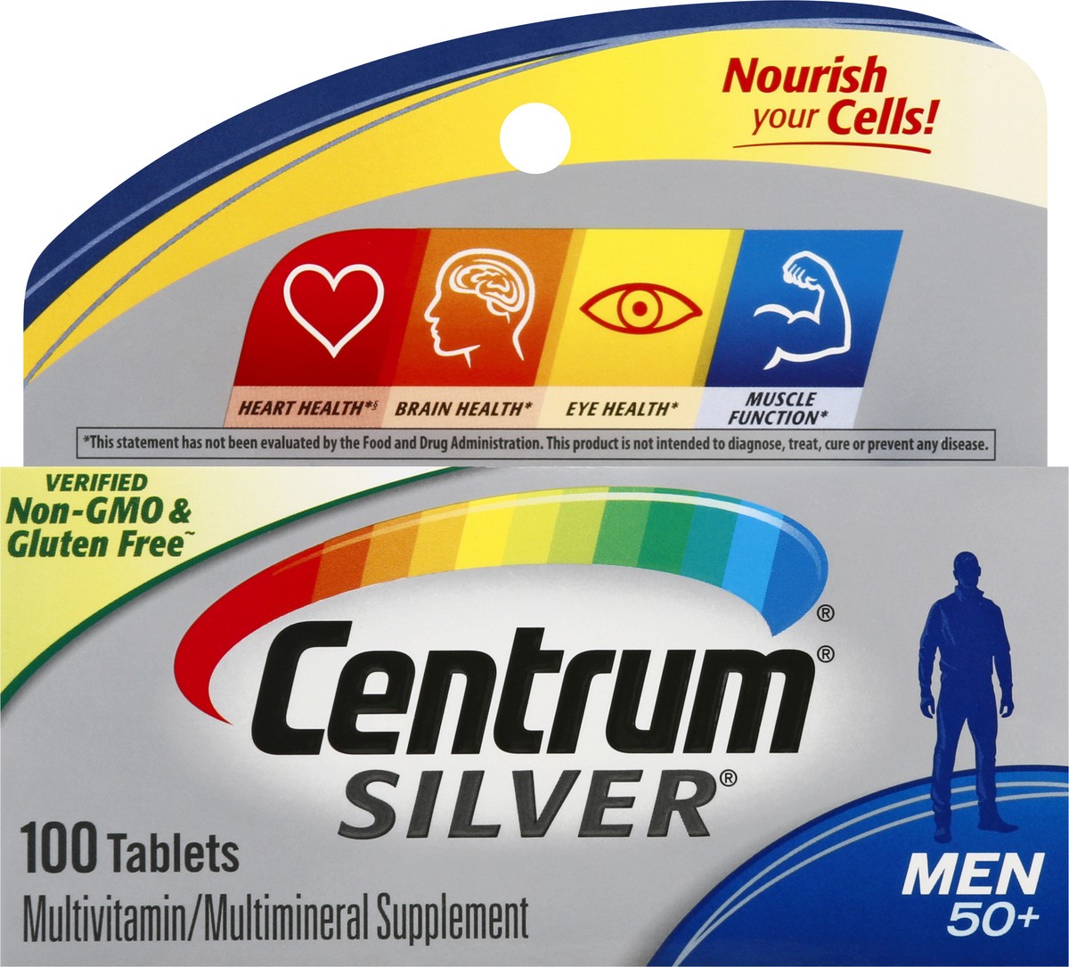 slide 7 of 9, Centrum Silver Men's Multivitamin Dietary Supplement Tablets, 100 ct