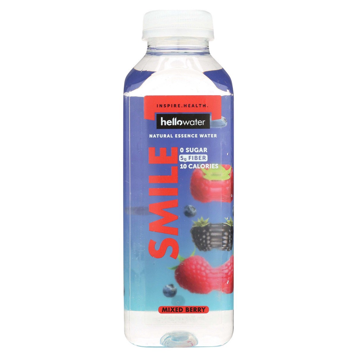 slide 1 of 5, hellowater Mixed Berry Flavored, Fiber Infused Water- 16 fl oz, 16 fl oz