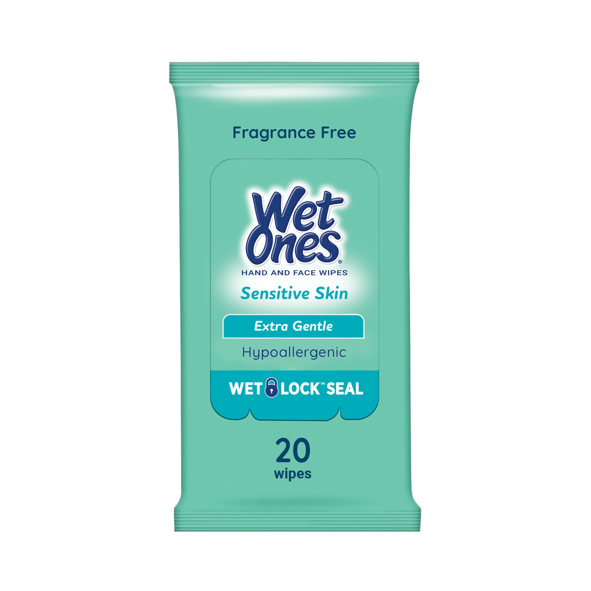 slide 3 of 8, Wet Ones Sensitive Skin Hand and Face Wipes Travel Pack - Unscented - 20ct, 20 ct