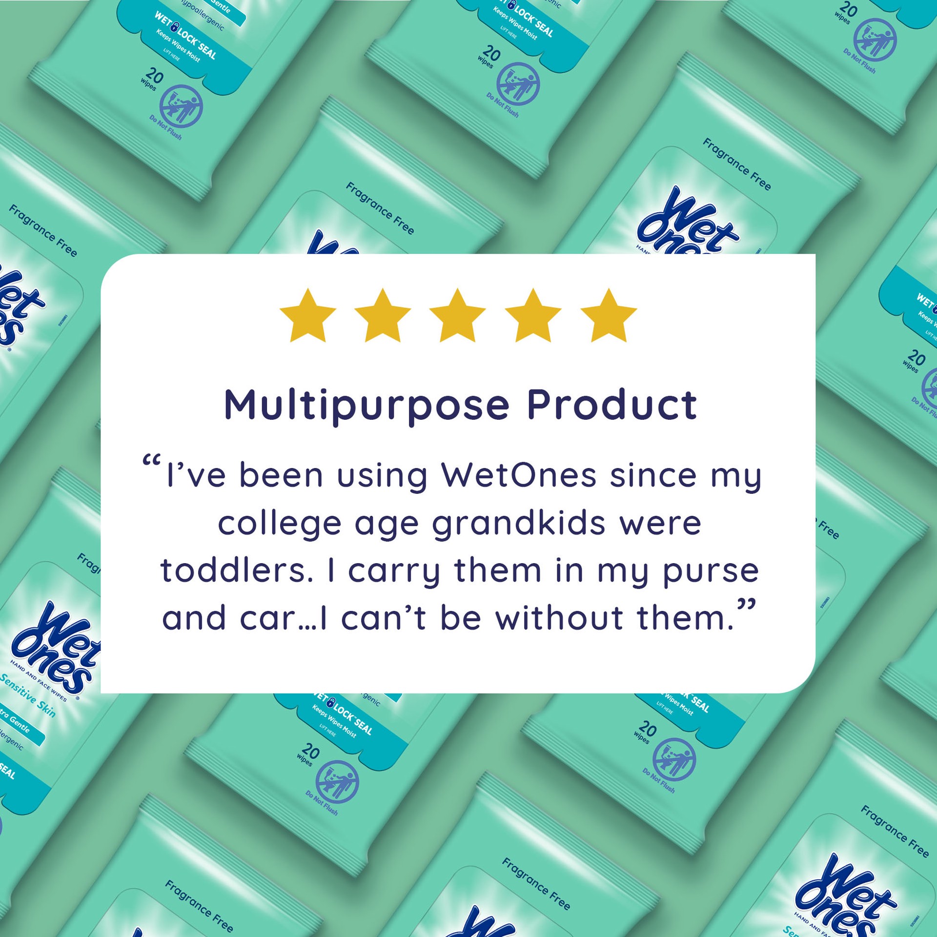 slide 4 of 8, Wet Ones Sensitive Skin Hand and Face Wipes Travel Pack - Unscented - 20ct, 20 ct