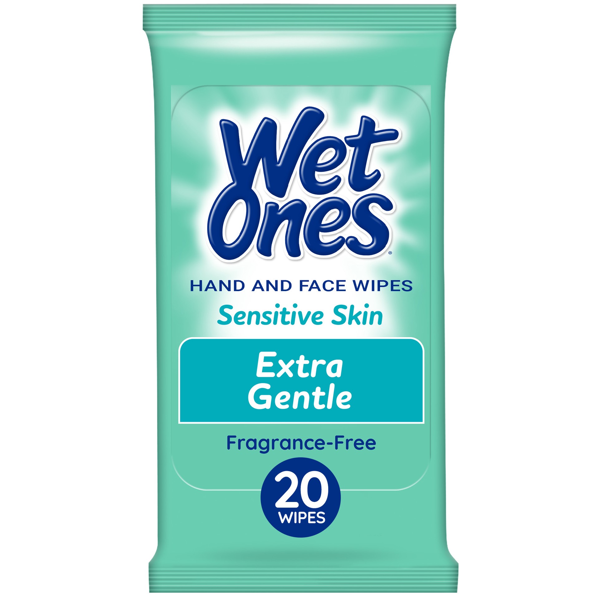 slide 1 of 8, Wet Ones Sensitive Skin Hand and Face Wipes Travel Pack - Unscented - 20ct, 20 ct