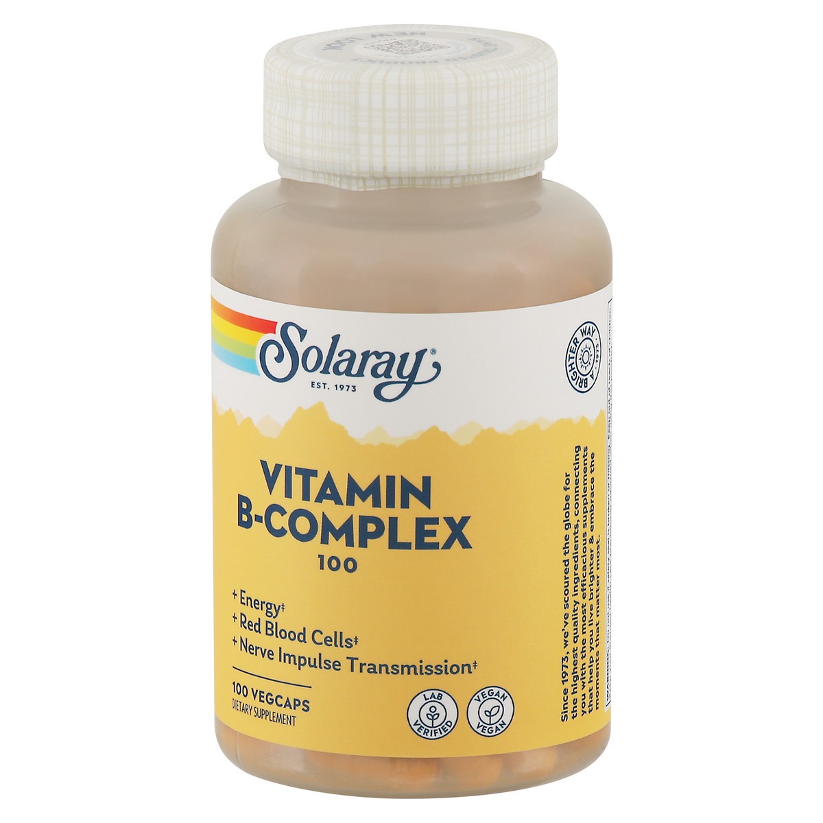 slide 7 of 13, Solaray Vitamin B-Complex 100 VegCaps, 100 ct