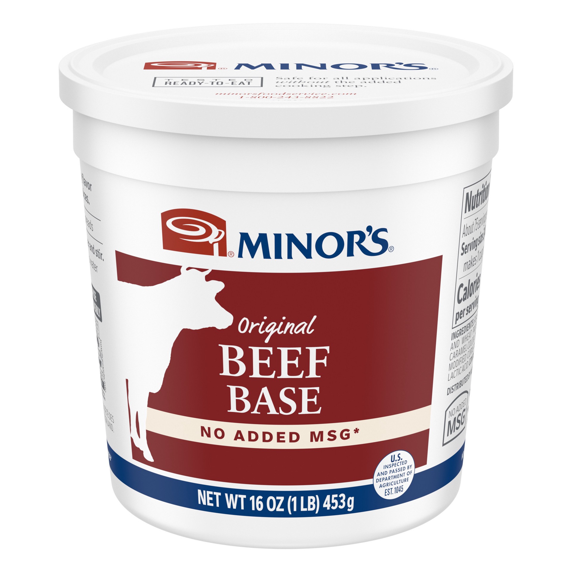 slide 1 of 5, Minor's Beef Base, No Added MSG, 1 Lb Cup, 1 lb