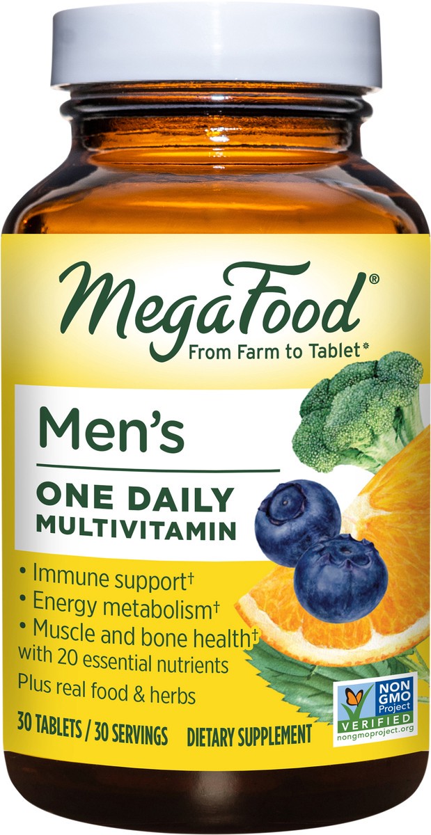 slide 6 of 7, MegaFood Men''s One Daily Multivitamin, 30 Count, 30 ct