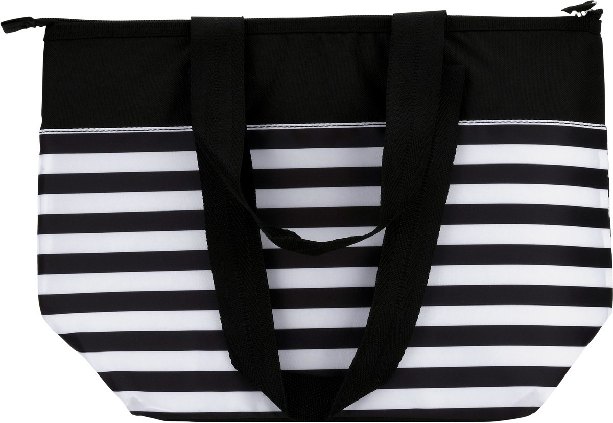 slide 8 of 9, Igloo Cooler Bag, Mini Essential Tote, Black & White Stripes, 1 ct