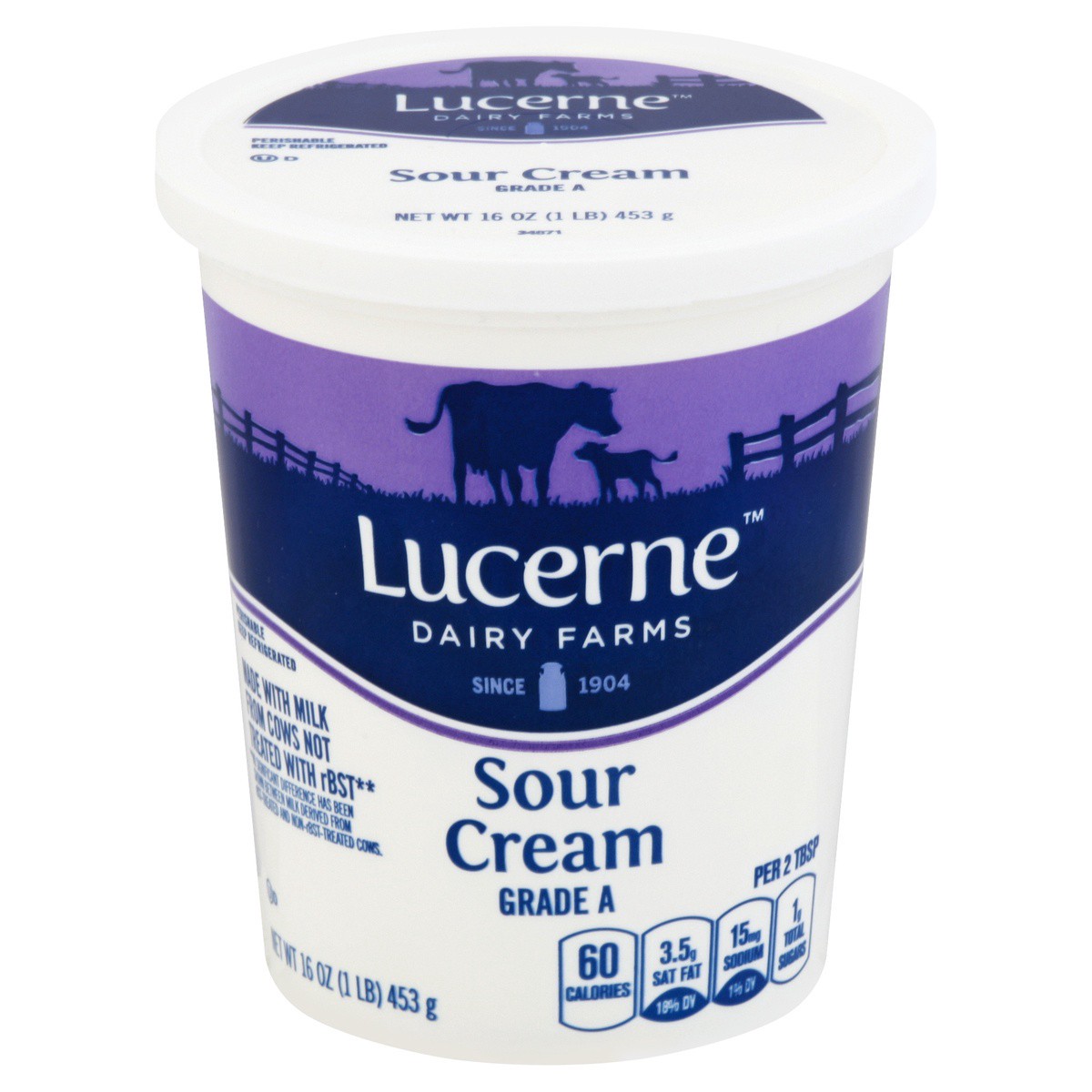 slide 1 of 3, Lucerne Dairy Farms Lucerne Sour Cream, 16 oz