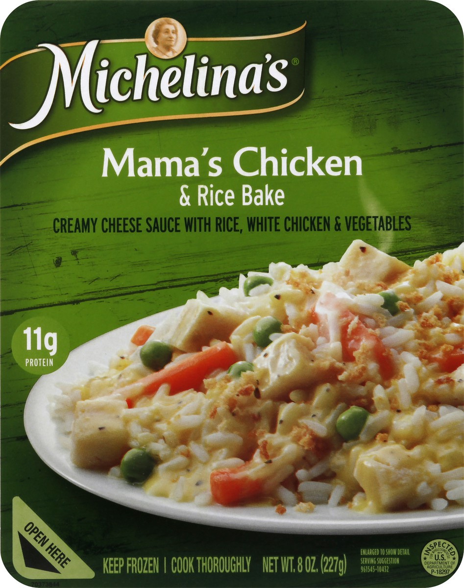 slide 1 of 5, Michelina's Mama's Chicken & Rice Bake, 8 oz