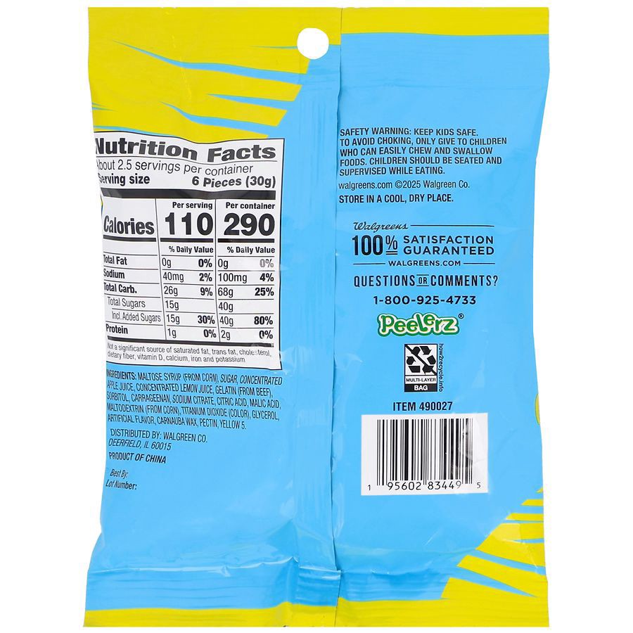 slide 2 of 5, Nice! Gummy Peelable Candy Lemon, 2.82 oz