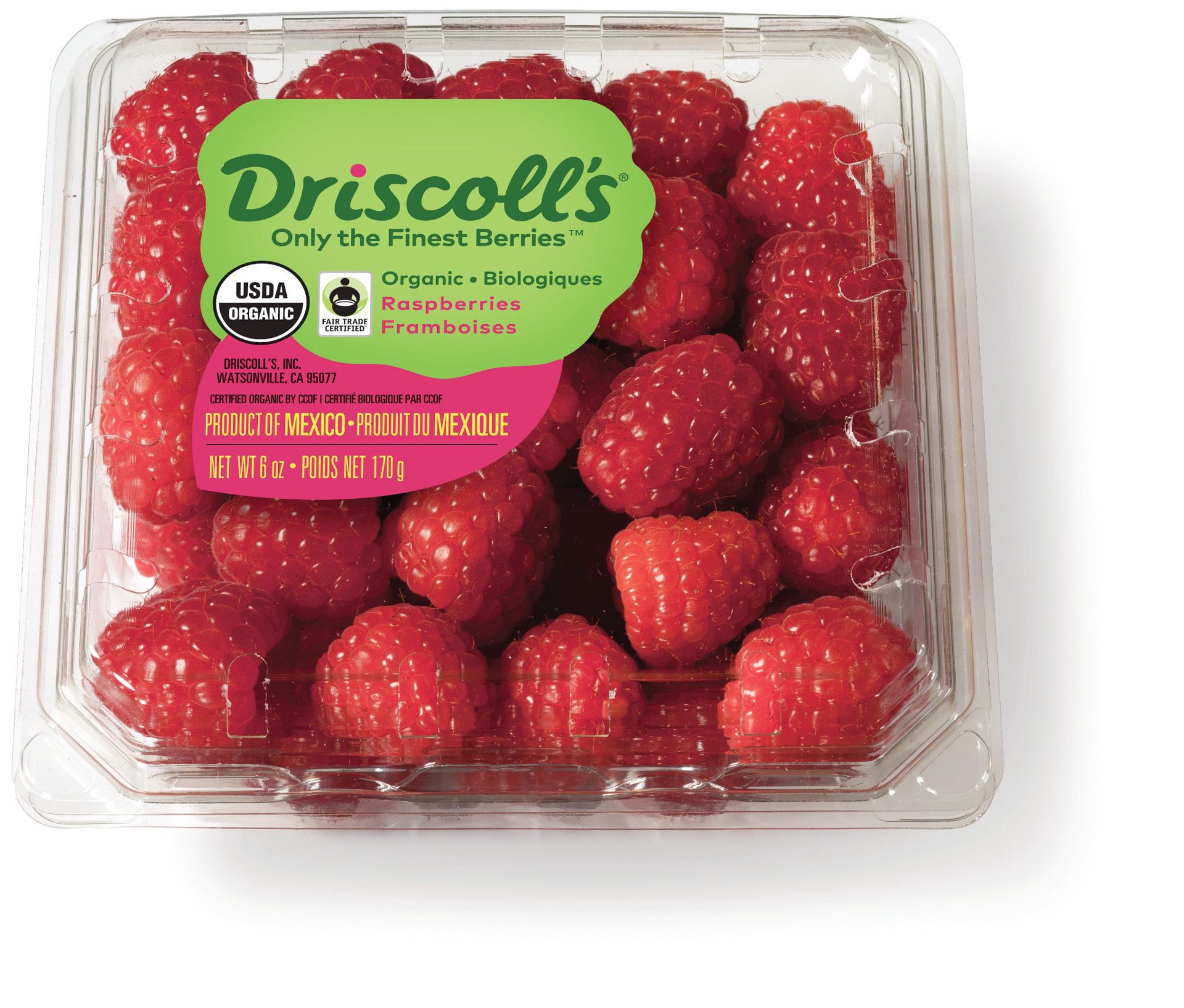 slide 1 of 5, Driscoll's Raspberries, Organic Raspberries, Fair Trade Produce, 6 oz., 6 oz