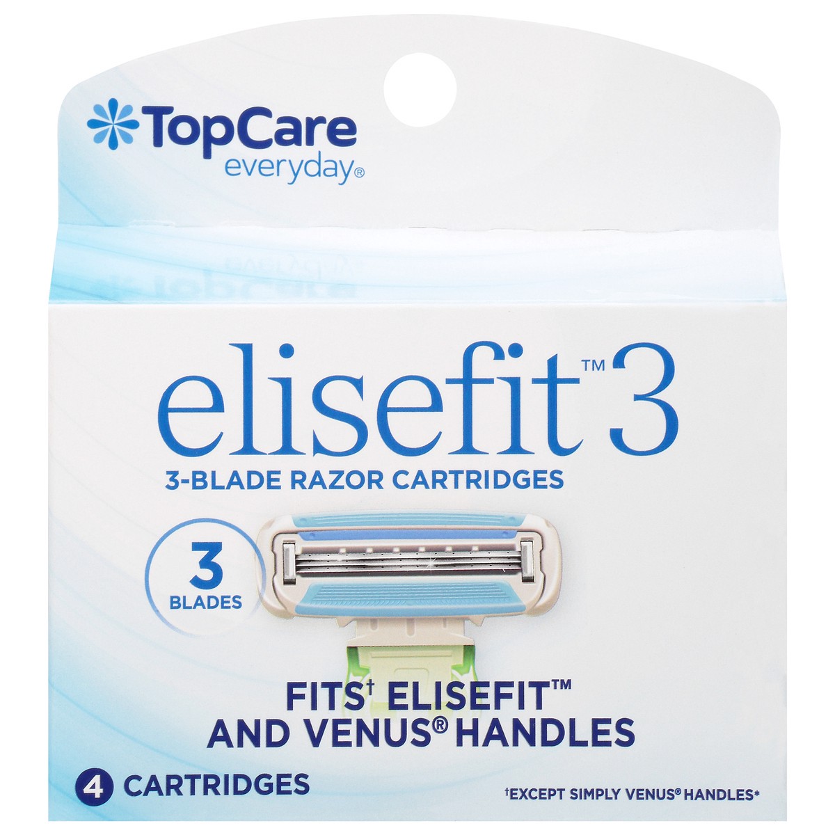 slide 4 of 13, TopCare Everyday Elisefit 3 3-Blade Razor Cartridges 4 ea, 4 ct
