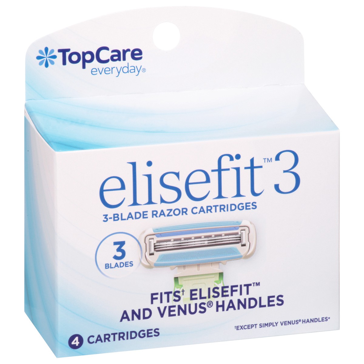slide 12 of 13, TopCare Everyday Elisefit 3 3-Blade Razor Cartridges 4 ea, 4 ct